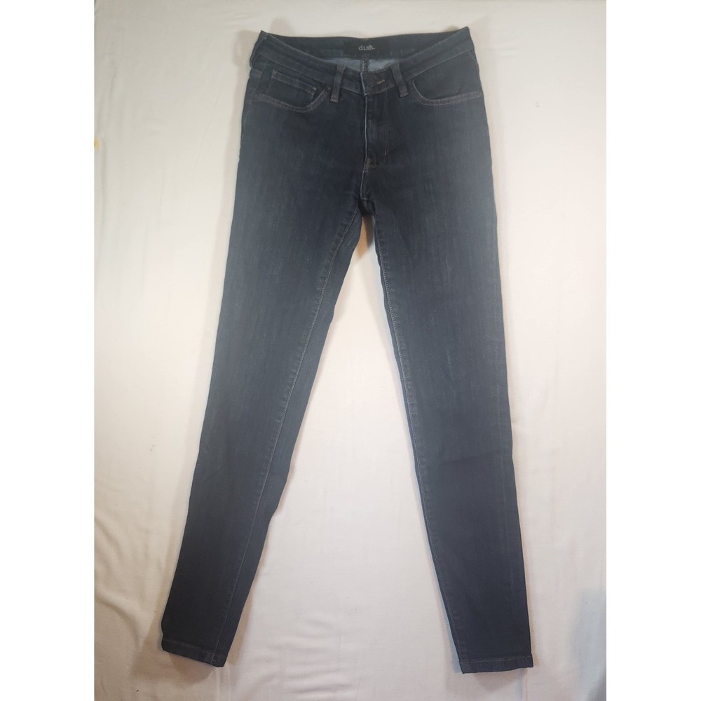 Dish Performance Denim Skinny Jeans Dark Wash Indigo Blue 26x31 Womens